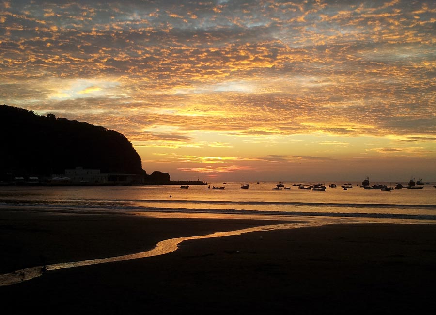 Sunset over San Juan Del Sur in Nicaragua