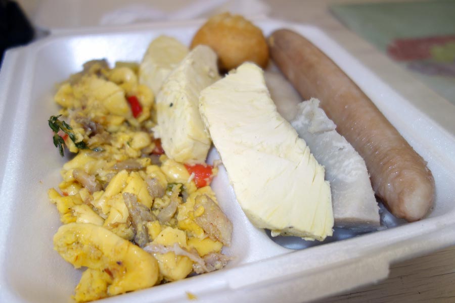 Typical Jamaican Breakfast: Ackee and Saltfish