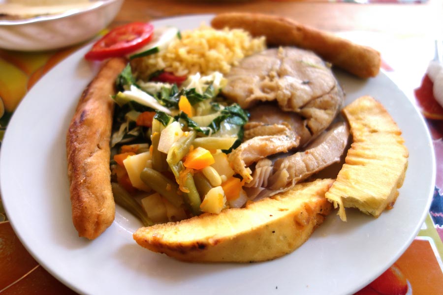 Delicious Seafood dish in Port Antonio, Jamaica