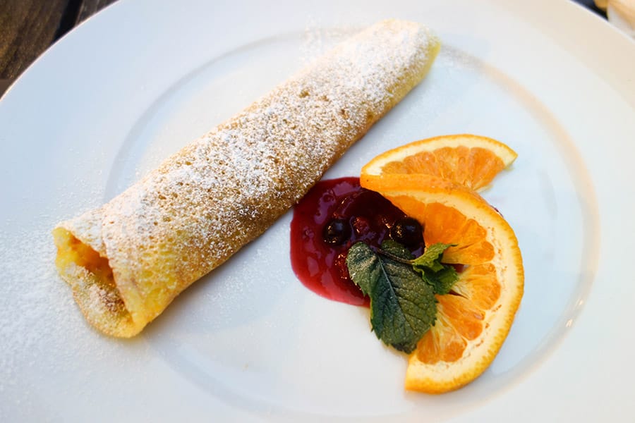 Gluten Free Palatschinken (Austrian Pancakes) from Zum Wohl in Vienna