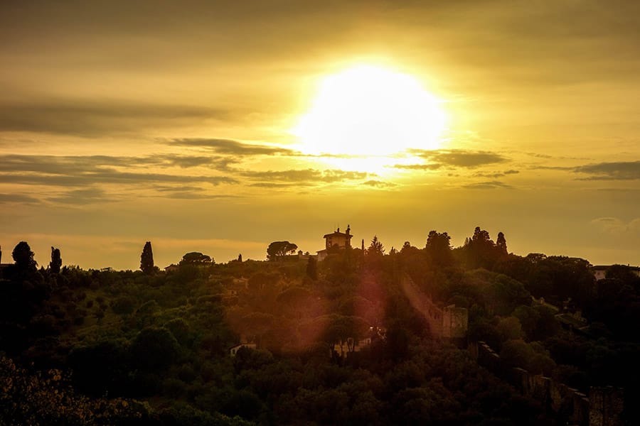Beautiful sunset over Florence