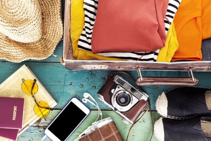 Packing luggage for travel