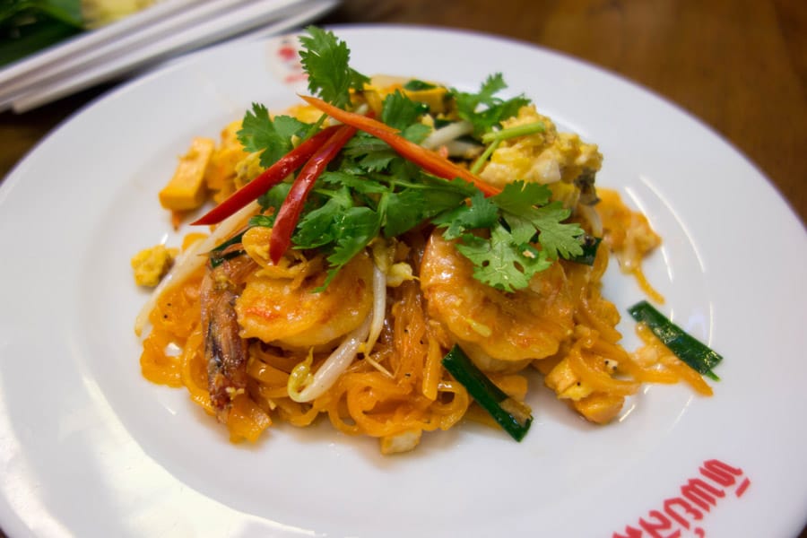 Shrimp Pad Thai from Thip Samai in Bangkok, Thailand