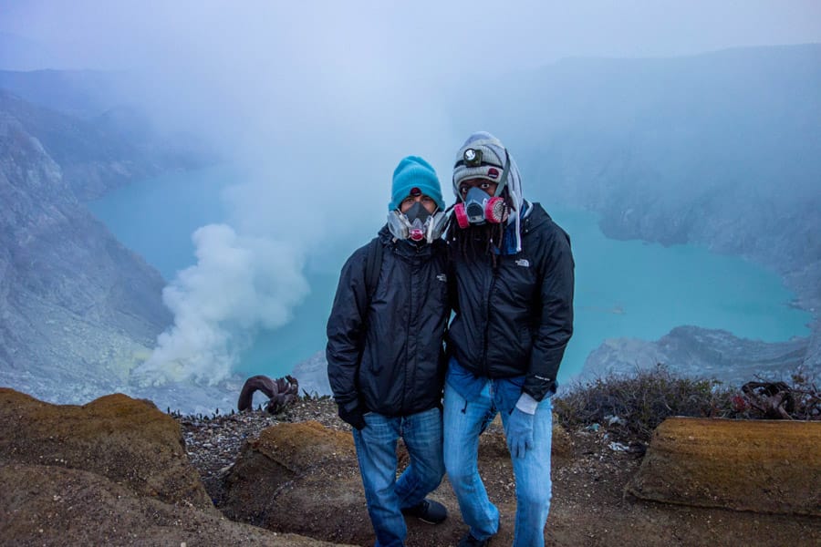 Ben & Jazzy on top of Mount Ijen