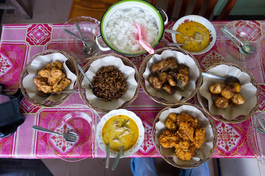 Javanese breakfast after hiking Mount Ijen