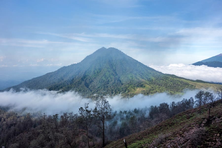 Volcano view from Mount Ijen