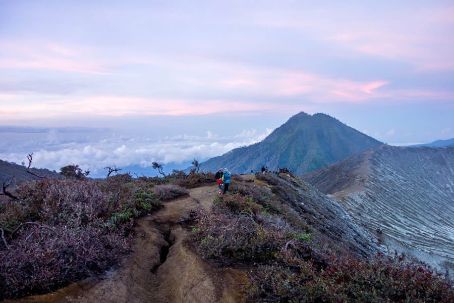 Grassland on top of Mount Ijen