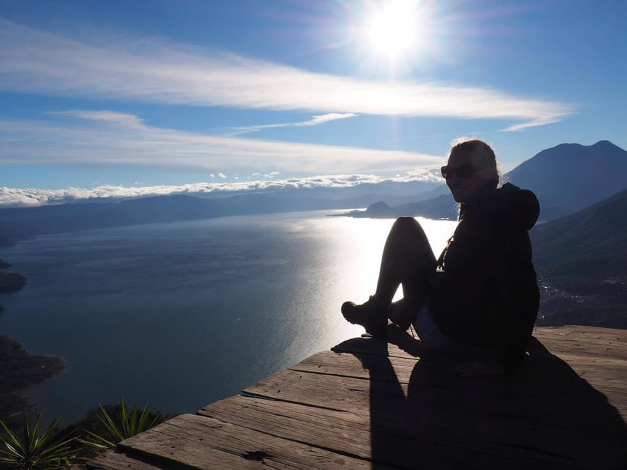Sunrise on Indian's Nose at Lake Atitlan Guatemala