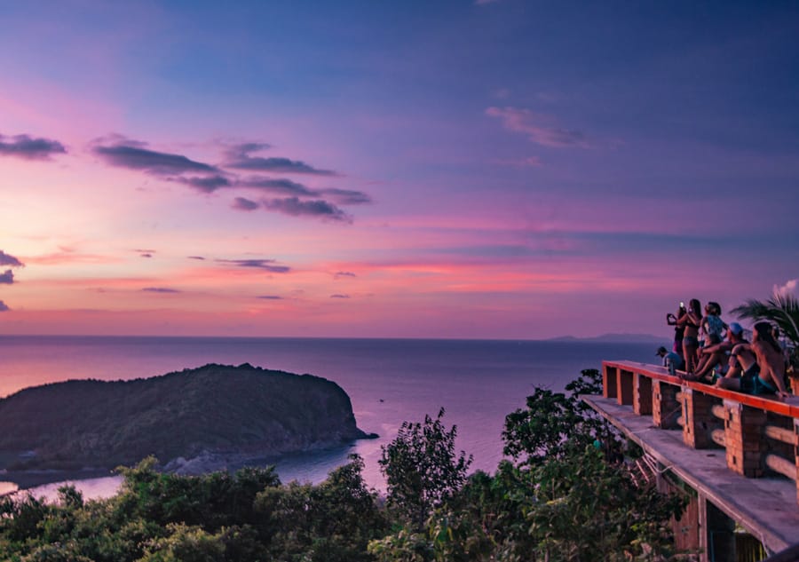 Sunset on Koh Phangan in Thailand