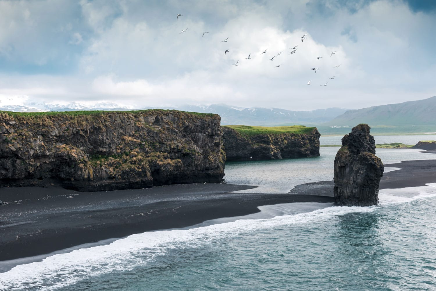Black beach. Reynisdrangar, Vik, Iceland