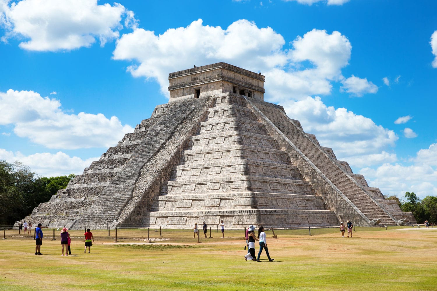 Kukulkan Pyramid in Chichen Itza Site, Mexico