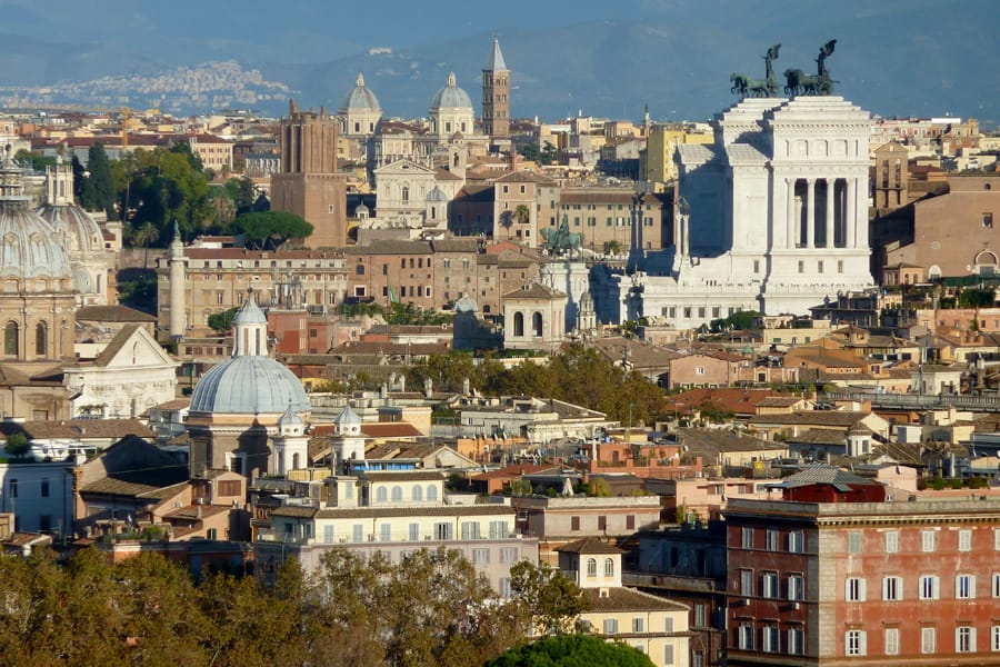 View from Gianicolo Hill in Rome
