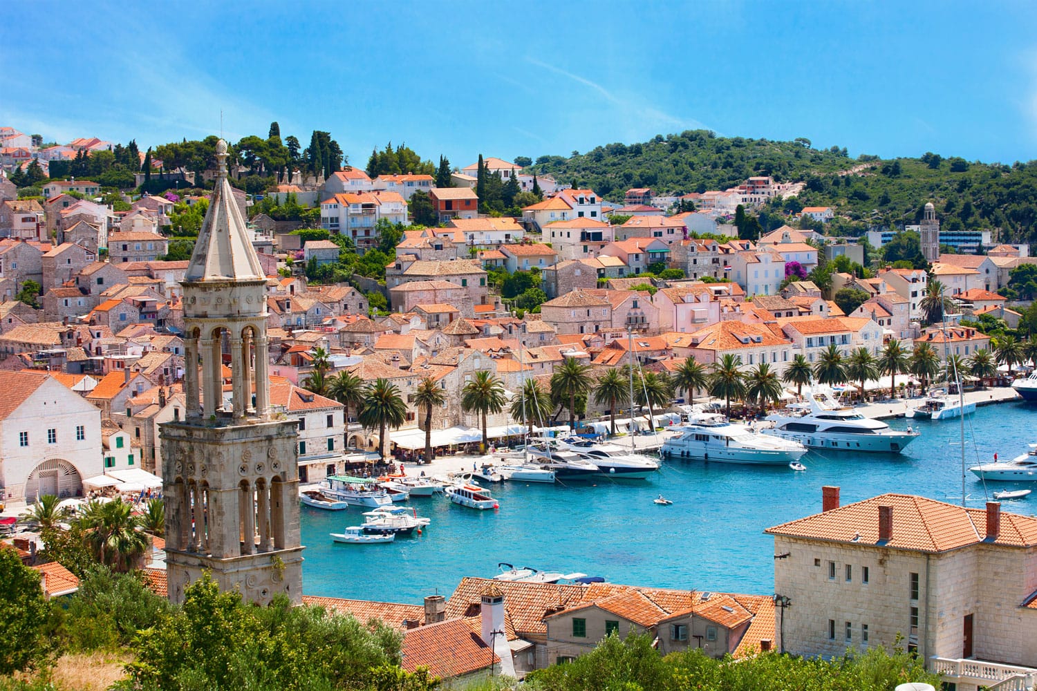 View of Hvar city in Croatia