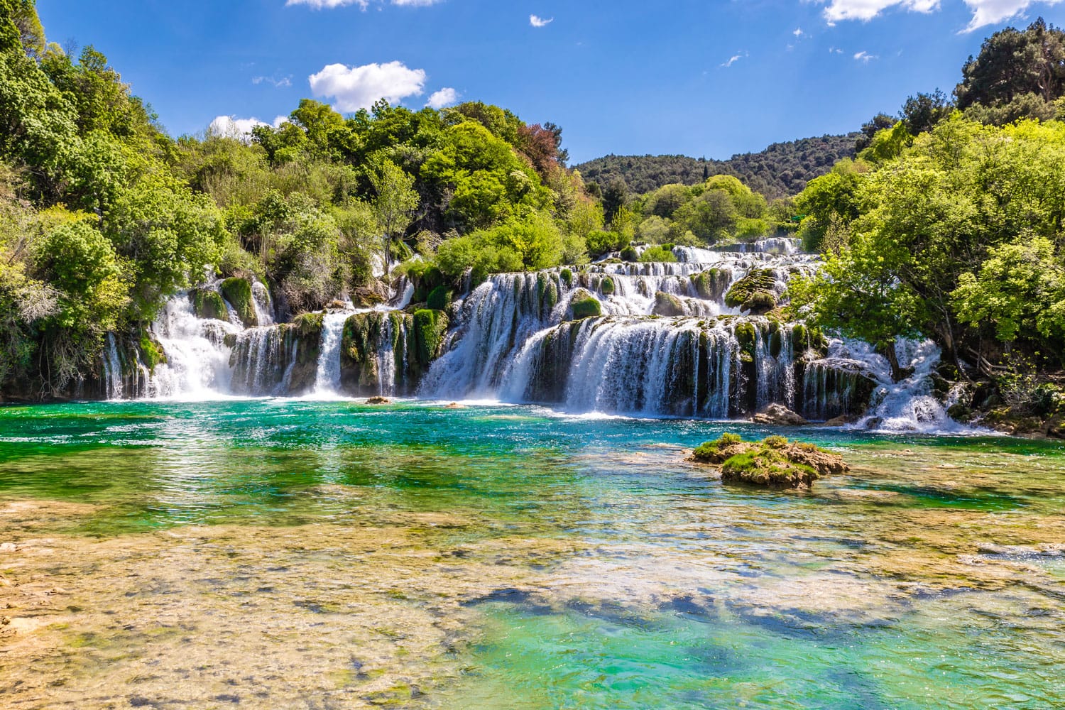 Beautiful Skradinski Buk Waterfall In Krka National Park - Dalmatia Croatia, Europe