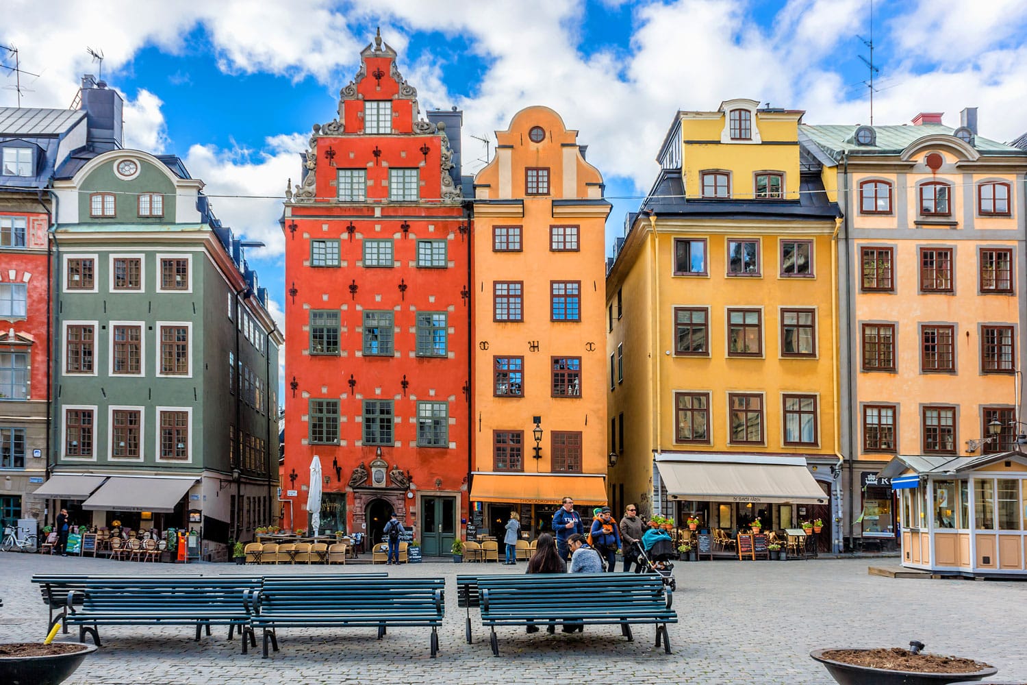 Street view in the Stockholm old town