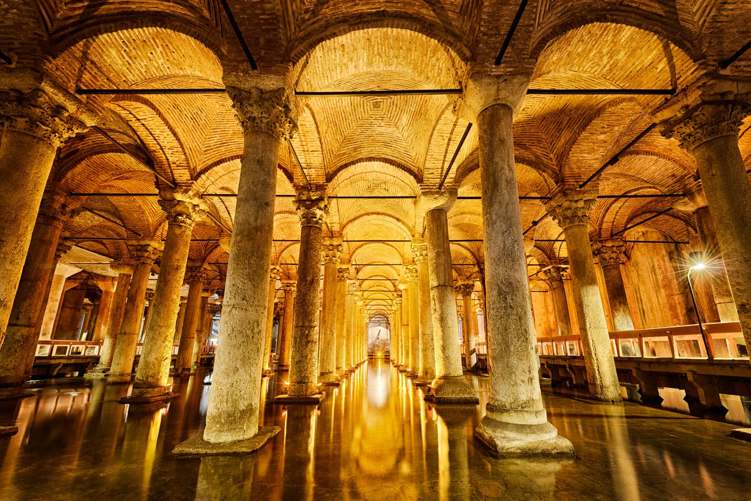 Basilica Cistern, largest ancient underground cistern in Istanbul, Turkey