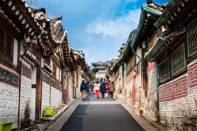 Bukchon Hanok Village in Seoul, South Korea