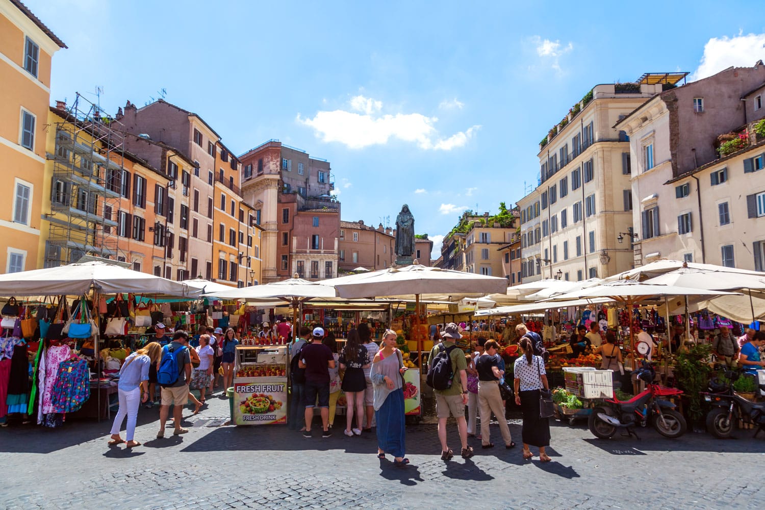 Campo De Fiori Market in Rome, Italy