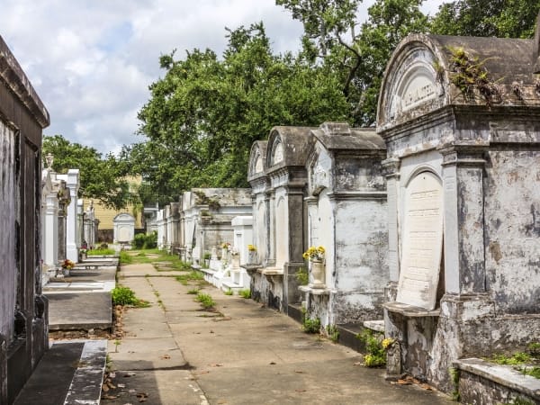 Grave site at the Saint Louis Cemetery No 1. in New Orleans