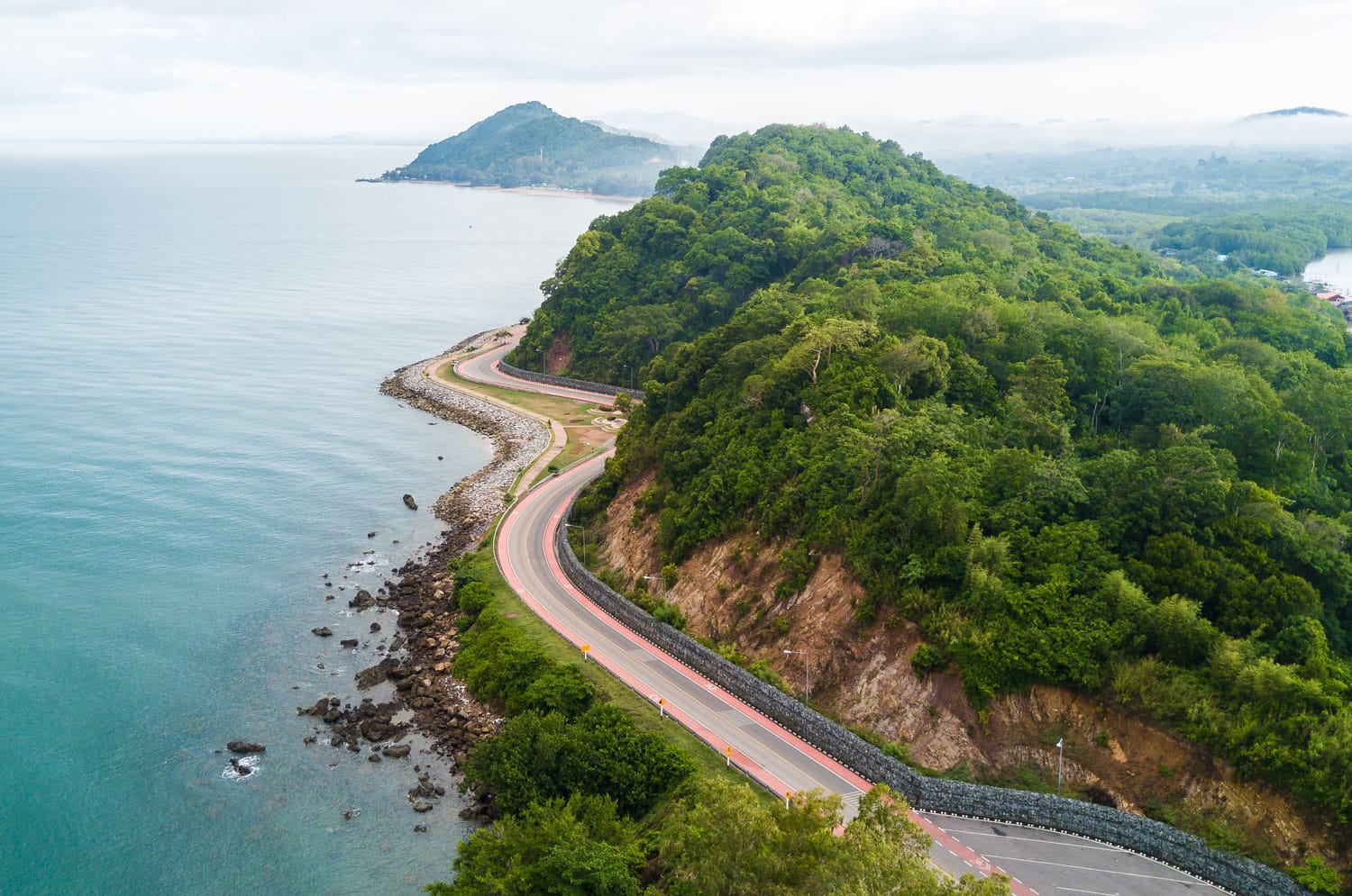 Chalerm Burapha Chonlathit Highway look from Noen Nangphaya View Point , Chanthaburi province, Thailand