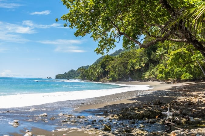 Beach and jungle in Corcovado National Parc, Costa Rica