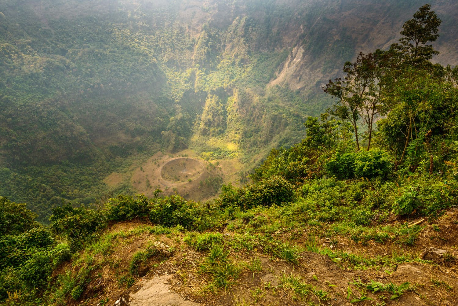 The El Boqueron crater just outside of San Salvador City, El Salvador