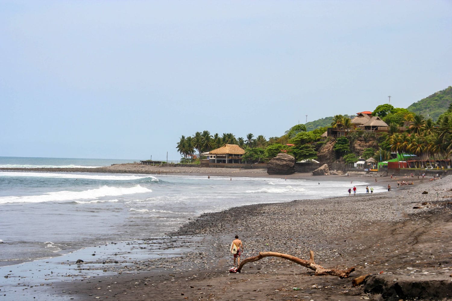 El Tunco beach in El Salvador, Central America