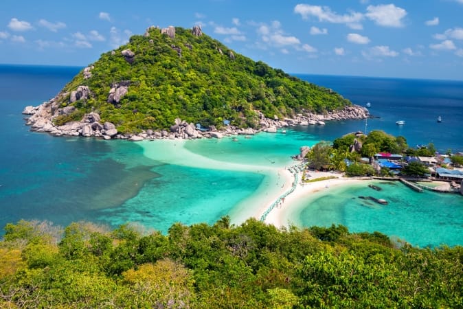 View point of Nang Yuan island of Koh Tao island Thailand