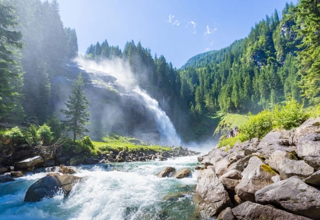The Krimml Waterfalls in the High Tauern National Park, Salzburg, Austria