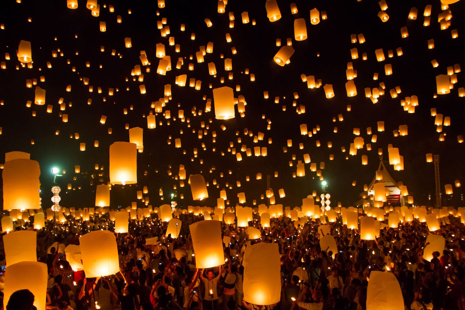 Lantern festival in Tudongkasatarn, Chiangmai, Thailand