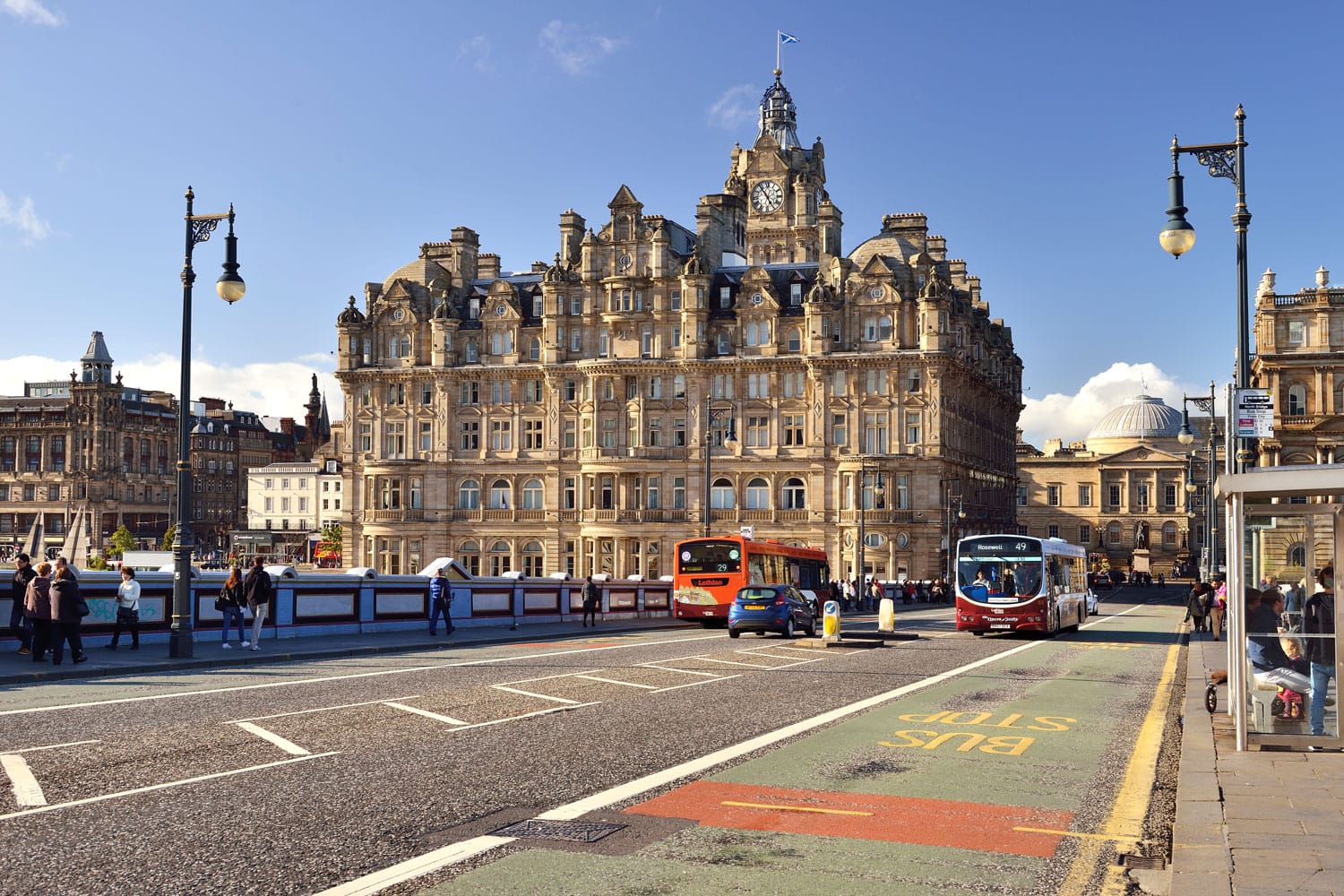 Over the North bridge, Edinburgh, Scotland