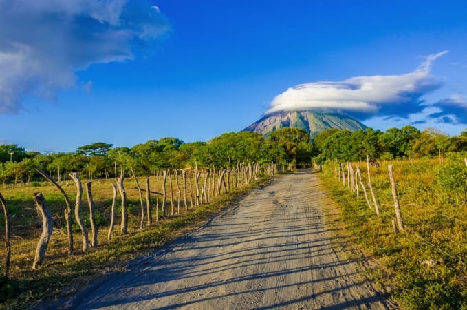 Island Ometepe with volcano in Nicaragua