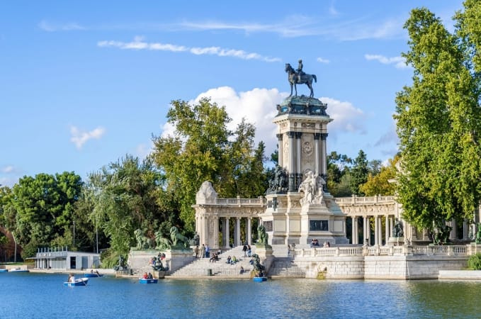 Retiro Park in Madrid, Spain