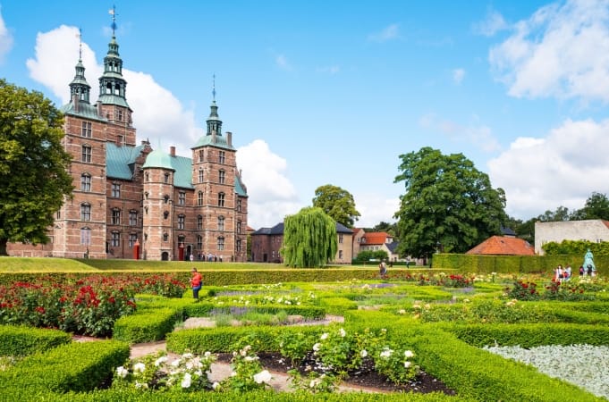 The Rosenborg castle seen from the King's garden in Copenhagen, Denmark