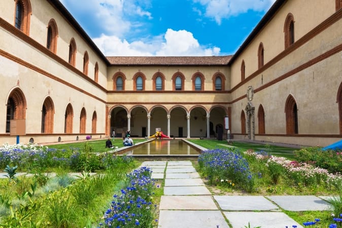 Sforza Castle (Castello Sforzesco) in Milan, Italy
