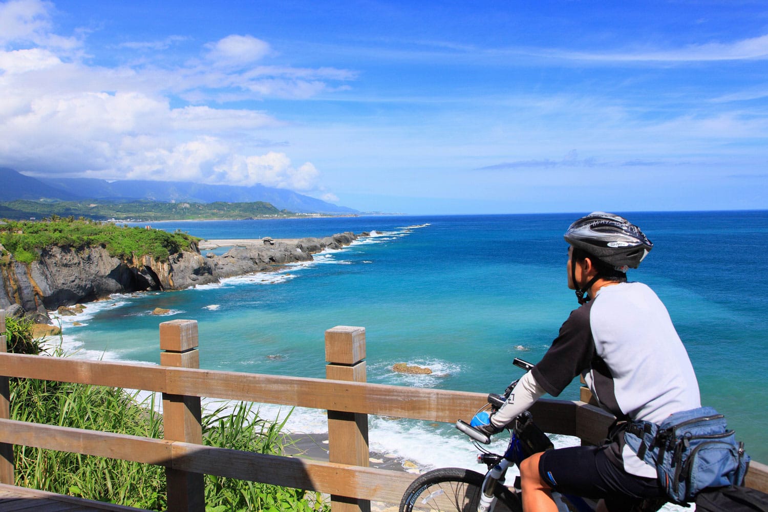 Bike path on the east coast of Taiwan