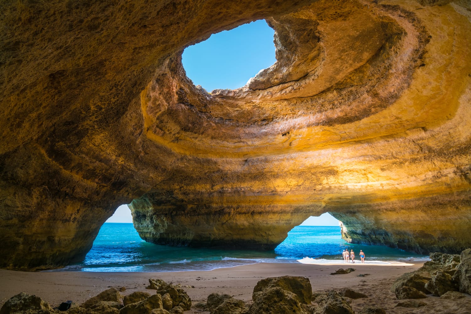 Wonderful view of Benagil Cave in Carvoeiro Algarve Portugal