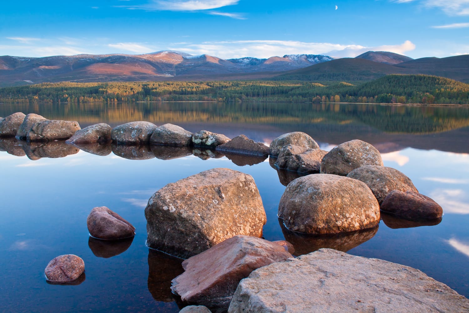 Loch Morlich in the Cairngorm National Park, Highlands of Scotland