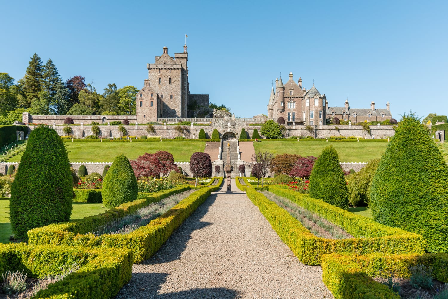 Drummond Castle and Gardens near Crieff in Perthshire, Scotland
