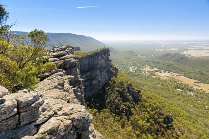 View from the Pinnacle of Halls Gap in the Grampians National Park, Victoria, Australia
