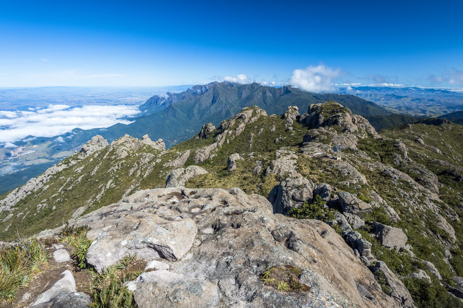 View from the summit of Morro do Couto (Couto Mountain) while hiking in Itatiaia National Park, Rio de Janeiro, Brazil