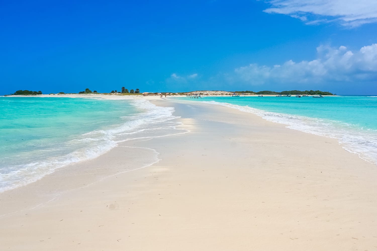 Amazing sand bank at Los Roques National Park in Venezuela