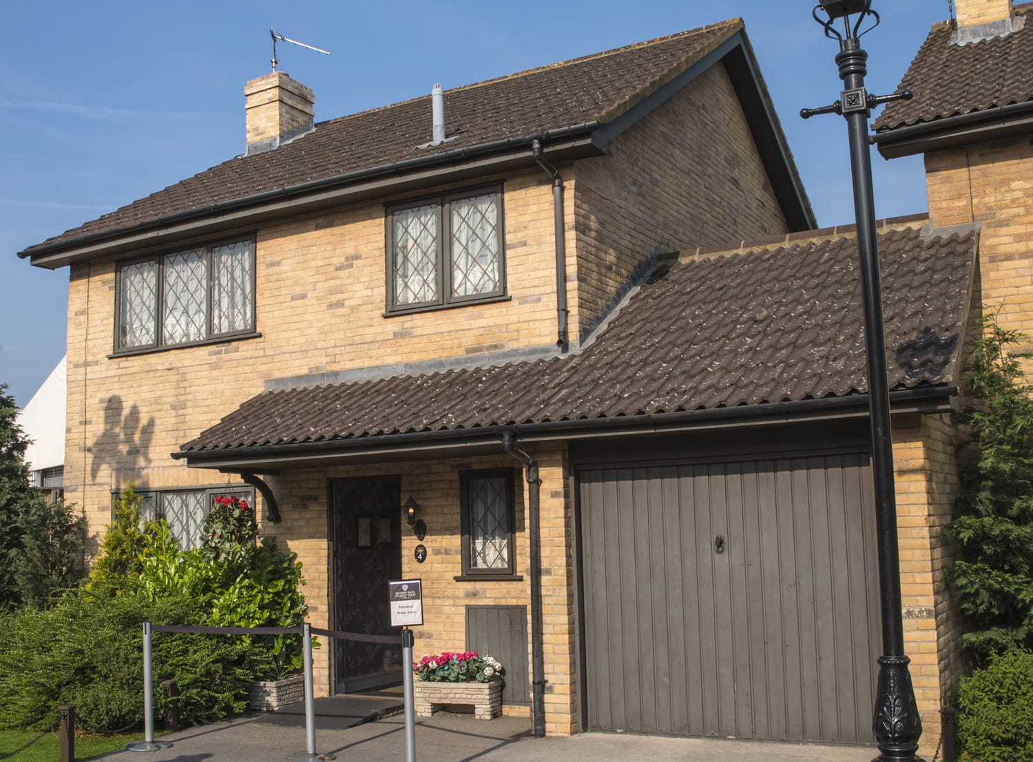 The movie set of Number 4 Privet Drive at the Making of Harry Potter Studio tour at the Warner Bros. Studios in Leavesden, UK
