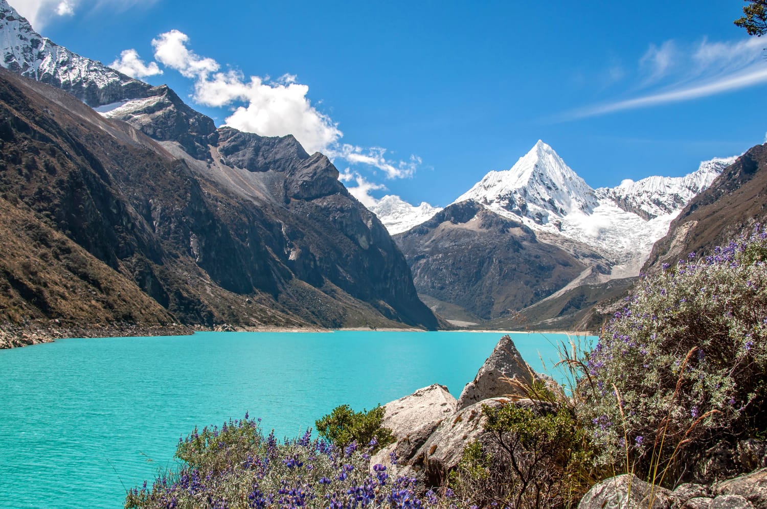 Lake along the Santa Cruz Trek in Peru