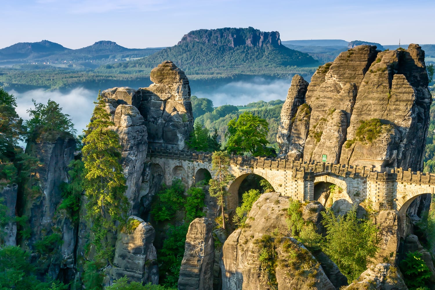 Bridge named Bastei in Saxon Switzerland, Germany