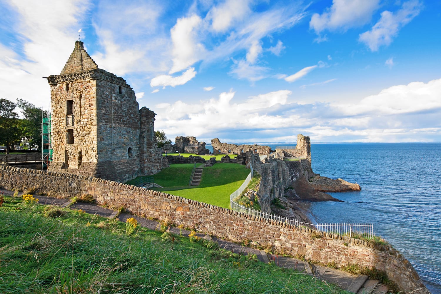 Ruins of St Andrews Castle, Fife, Scotland, United Kingdom