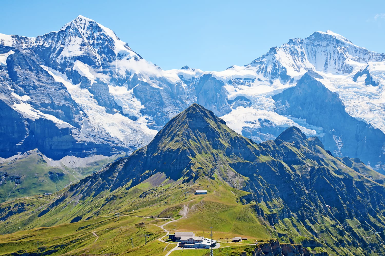 Famous mount Jungfrau in the swiss alps
