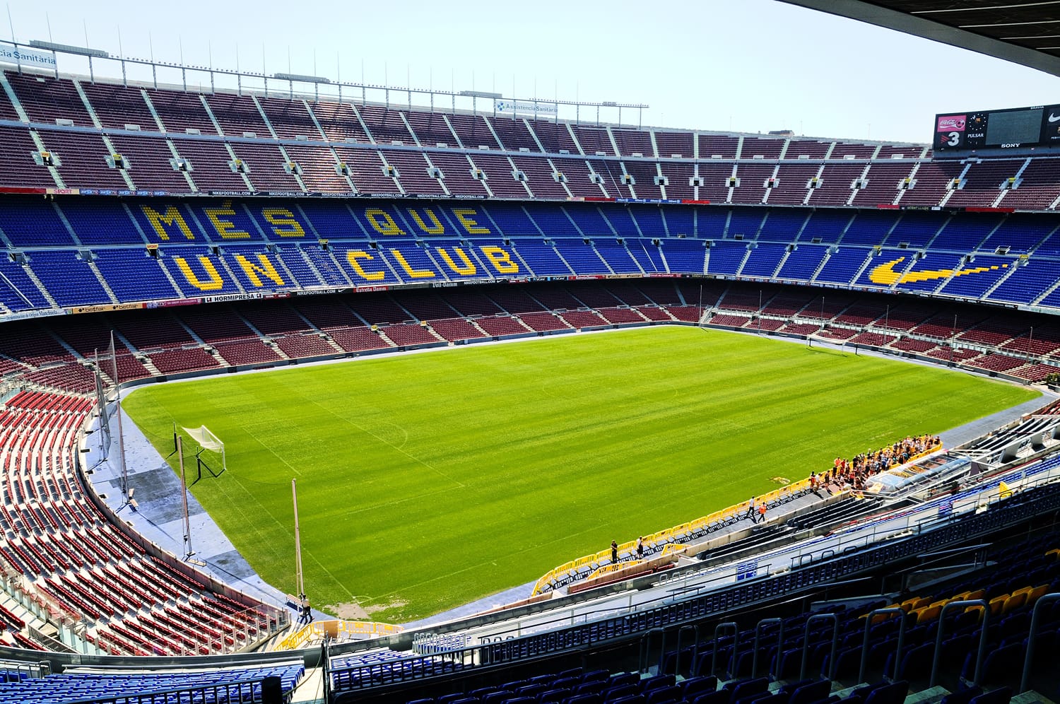 Camp Nou, Stadium of Football Club Barcelona in Barcelona, Spain.