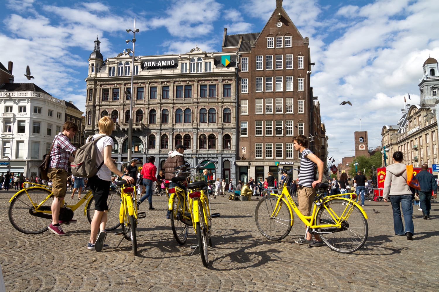 Bike tour in Amsterdam, Netherlands.