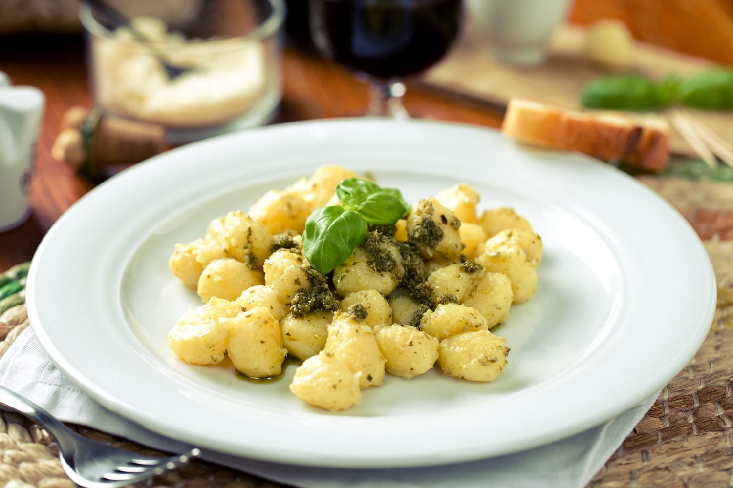 Potato gnocchi with pesto